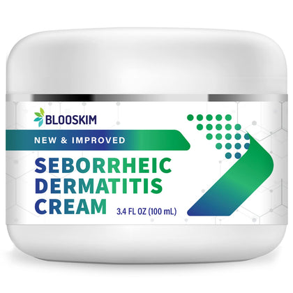 Blooskim Seborrheic Dermatitis Cream, Fast-Acting Dermatitis Cream Treatment for Scalp, Effective Relief for Dry Itchy Skin, Steroid Free, Natural Ingredients for Safe Use - 100mL