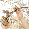 ROKR 3D Wooden Puzzle for Adults Airplane Tower Music Box - DIY Mechanical Model Building Kit 10