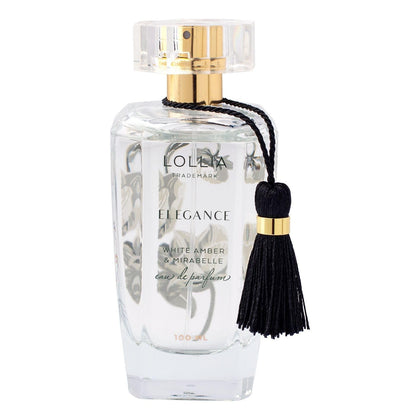 LOLLIA Elegance Eau de Parfum, 3.4 fl. oz. - White Amber & Mirabelle - Beautifully Captivating Perfume, Womens Perfume, Eau de Parfum Spray for Women, Womens Fragrance