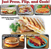 Happy Sales HSGS-HPNI, Grilled Sandwich Panini Maker Hot Sandwich Maker Pan Nonstick Aluminum Flip Pan