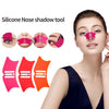 Silicone Nose Shadow Tools Template Nose Contour Tool with Concealer Brush, Eyebrow Shaping Stencil, Multifunctional Contour Template,Face Make?Up Stencils Nose Eyebrow Cheekbone Contour Stencils For