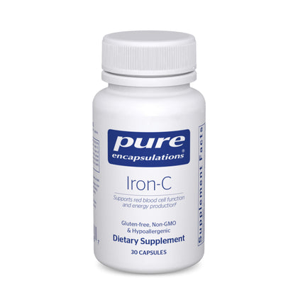 Pure Encapsulations Iron-C | Iron and Vitamin C Supplement to Support Muscle Function, Red Blood Cell Function, and Energy* | 30 Capsules