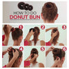 Donut Bun Maker, TsMADDTs Hair Ring Style Bun Maker Set with 7pcs Hair Bun Makers 5pcs Hair Elastic Bands 20pcs Hair Pins Dark Brown