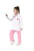 Lingway Toys Kids Pretend Role Play Costumes White Coat with Pink Scrubs and Accessories 4-6years