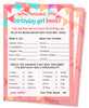 Yangmics Direct Who Knows The Birthday Girl Best, Birthday Girl Games - 20 Game Cards