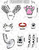 10pcs Dalmatian Costume Kids Girls 101 Days of School Costume 101 Dalmatians Costume Kids Long Sleeve T-shirt with Tutu Dress Knee Socks Tail Paw Gloves Headband Collar Nose DY025M