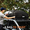 MIDABAO Thickened 20 Cubic Waterproof Duty Car Roof Top Carrier-Car Cargo Roof Bag Car Roof Top Carrier - Easy to Install Soft Rooftop Luggage Carriers with Wide Straps 20 Cubic Feet, ROB01