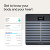 Withings Body Cardio - Premium Wi-Fi Body Composition Smart Scale, Tracks Heart Health, Vascular Age, BMI, Fat, Muscle & Bone Mass, Water %, Digital Bathroom Scale with App Sync via Bluetooth or Wi-Fi