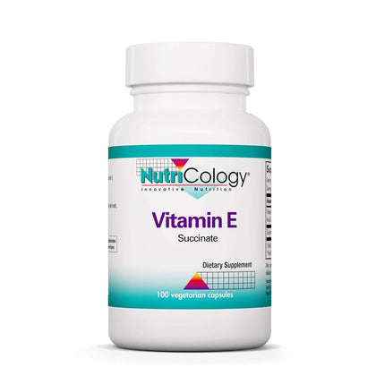 Nutricology Vitamin E Succinate - Antioxidant, Liver, Energy - 100 Vegetarian Capsules