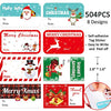 Gift Tag Stickers, Christmas Tags for Gifts 500+ Pcs, Christmas Name Tags - Christmas Stickers, to from Gift Tags Stickers, Gift Sticker Labels Large, 8 Designs Self Adhesive Labels - 2.81.6