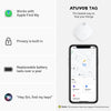ATUVOS Luggage Tracker, Key Finder, Smart Bluetooth Tracker Pairs with Apple Find My (iOS Only), Item Locator for Bags, Wallets, Keys, Waterproof IP67, Anti-Lost 4 Pack
