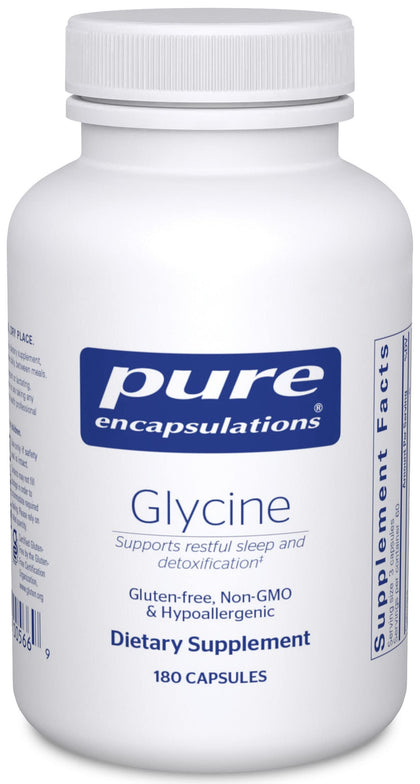 Pure Encapsulations Glycine - Supports Restful Sleep & Liver Detox* - Liver Supplement - Vegan & Gluten-Free - 180 Capsules