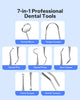 Leaburry Dental Tools, Stainless Steel Plaque Remover for Teeth, Teeth Cleaning Kit with Tooth Scraper, Dental Pick, Tartar Scraper, Tongue Scraper, Dental Mirror, Dental Tweezer, Gum Cleaner