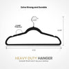 Utopia Home Premium Velvet Hangers 50 Pack - Non-Slip Clothes Hangers - Black Hangers - Suit Hangers with 360 Degree Rotatable Hook - Heavy Duty Coat Hangers