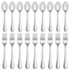 16 Pcs Forks and Spoons Silverware Set,Food Grade Stainless Steel Flatware Cutlery Set for Home,Kitchen and Restaurant,Mirror Polished,Dishwasher Safe - 8 Dinner Fork(8 inch) and 8 Teaspoon(6.5 inch)