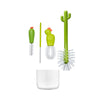 Boon Cacti Bottle Cleaning Brush Set - Includes Bottle Brush, Nipple Brush, Detail Brush, and Straw Brush - Baby Bottle Brush Set for Bottle Drying Rack - Baby Essentials - 4 Count