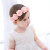 Baby Girls Headband Flower Birthday Crown Hair Accessories-Gift for Baby White