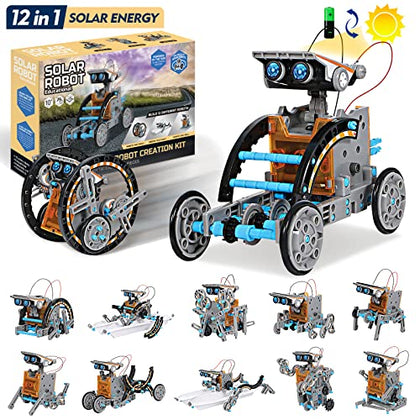 STEM Projects for Kids Ages 8-12, Solar Robot 12-in-1 Building Toys, Gifts for 8 9 10 11 12 Year Old Boys Girls, Education Science Robotics Kits Stem Toys, DIY Learning Science Boys Toys