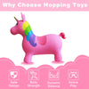 HotMax Unicorn Bouncy Horse, Inflatable Bouncy Animals Hopper for Toddlers, Ride on Rubber Jumping Toys for Baby Girl or Boy 1st Birthday Gift 2 3 4 Year Old (Pink 2)