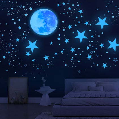 Glow in The Dark Stars for Ceiling,Star Decorations for Bedroom,Kids Boys Girls Room Decor,Cool Things for Your Room,Wall Stickers for Bedroom,Play Room,Living Room,Wall Decorations,Baby Room Decor
