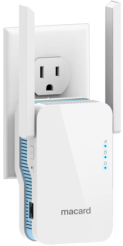 All-New 2023 WiFi Extender 1.2Gb/s Signal Booster - Dual Band 5GHz & 2.4GHz, New Generation up to 4X Faster, Longest Range Than Ever Super Antennas, Signal Amplifier w/Ethernet Port, Alexa Compatible
