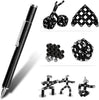 VYWmna Fidget Pen for Adults Kids,Toy Pen Decompression Magnetic Metal Pen, Desk Toys Multifunctional Deformable Magnet Writing Pen(Black)