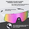 EXP VISION Polarized Cycling Glasses, UV 400 Sports Sunglasses Biking Goggles Running Hiking Golf Fishing Driving