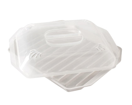 Nordic Ware Bacon Rack with Lid, 10.25x8x2 Inches, White