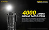 EdisonBright Nitecore P20iX 4000 Lumen USB Rechargeable Professional Tactical Flashlight Charging Cable Carrying case