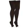 NuVein Medical Compression Stockings, 20-30 mmHg Support, Women & Men Thigh Length Hose, Open Toe, Black, Medium