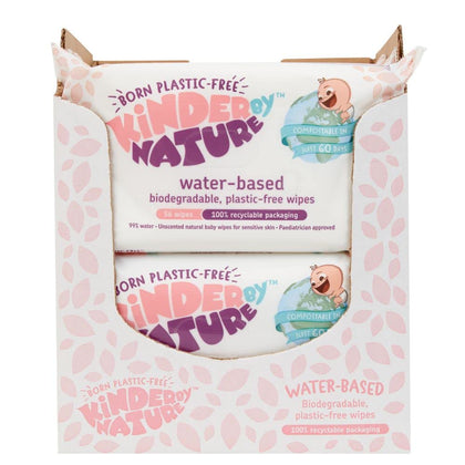 Jackson Reece Kinder by Nature Water-Based Baby Wipes - 56 Count (Case of 12 packs)