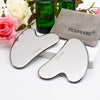 Gua Sha Facial Tools Stainless Steel Scraping Massage Tool for Face Stainless Steel Gua Sha Tool with Travel Pouch- by FUANKANG