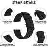 TIESOME Silicone Watch Bands, Quick Release Waterproof Soft Rubber Replacement Straps with Silver Plated Stainless Steel Buckle Compatible with Smart Watch Sport Watch for Men Women (20mm, Black)