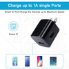 Wall Charger Cube,1A/5V Single Port USB Plug 3 Pack Travel Black Charging Block Box Adapter Compatible Phone,Samsung Galaxy A21 A51 A71 S20 S10 S9 S8,A10e,A90,Note20/10,Moto G7 G6,LG Stylo 6/5/4