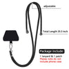 SS Phone Lanyard, Cell Phone Lanyard with Adjustable Detachable Neckstrap and Phone tether, Phone Strap Suitable for All Smartphones-Black