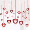 Valentine's Day Glitter Heart Swirl Hanging Decoration - Bridal Shower, Engagement, Anniversary,Wedding Party Decorations