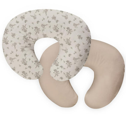 lethooly Nursing Pillow Cover,2-Pack Removable Cover for Breastfeeding Pillows,Ultra-Soft Baby Nursing Pillow, Fits Newborn Feeding Pillow 22.5in*18in Polyester?Rosebuds and Vines?