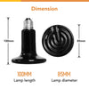 Simple Deluxe 100W 2-Pack Ceramic Heat Emitter Reptile Heat Lamp Bulb No Light Emitting Brooder Coop Heater for Amphibian Pet & Incubating Chicken, Black