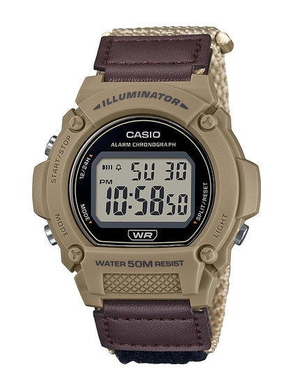 Casio Illuminator Alarm Chronograph Digital Watch W-219HB-5AVCF