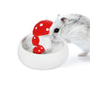Niteangel Hamster Feeding & Water Bowls- Mushroom Ceramics Series Food Dish Feeding Bowls for Dwarf Syrian Hamsters Gerbils Mice Rats or Other Similar-Sized Small Pets  (Water Bowl)