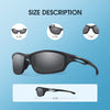 Duduma Polarized Sports Sunglasses for Men Women Running Cycling Fishing Golf Driving Shades Sun Glasses Tr90 (black matte frame with black lens)