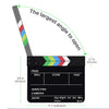 Flexzion Acrylic Plastic Clapboard Director's Clapper Board Dry Erase Cut Action Scene Slateboard for Hollywood Camera Film Studio Home Movie Video 10x12