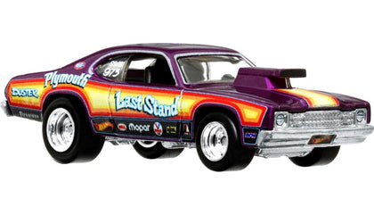 Hot Wheels Car Culture Circuit Legends Vehicles for 3 Kids Years Old & Up, 73 Plymouth Duster, Premium Collection of Car Culture 1:64 Scale Vehicles