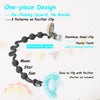 Silicone Pacifier Clip with Adjustable Spring, 4 Pack Extra Long Pacifier Holder Clips for Baby Boys and Girls, Seposeve Soft Flexible Pacifier Leashes with 3 Textures, 2 Black + 2 White