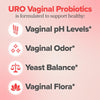 URO Vaginal Probiotics for Women pH Balance with Prebiotics & Lactobacillus Blend - Womens Health Supplement - Promote Healthy Vaginal Odor & Vaginal Flora, 60 Count (Pack of 1)