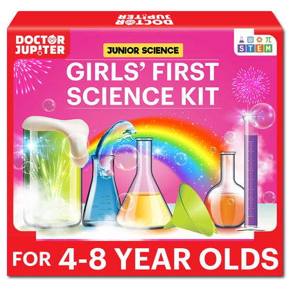 Doctor Jupiter Girls First Science Experiment Kit for Kids Ages 4-5-6-7-8| Gift Ideas for Birthday, Christmas for 4-8 Year Old Girls| STEM Learning & Educational Toys