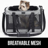 Gorilla Grip Airline Travel Cat Carrier Bag Up to 15 Lbs, Breathable Mesh Collapsible Pet Carriers for Small, Medium Cats, Small Dogs, Puppies, Portable Kennel with Soft Washable Waterproof Pad Gray