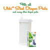 Disposable Diaper Pail Refills Compatible with Ubbi Diaper Pail | Diaper Pail Refill Bags made with Recycled Material | Fresh Powder Scent for Odor Control | Disposable Diaper Trash Bags (75 Count)