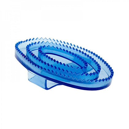 Horze Flexible Rubber Curry Comb - Small - Blue - One Size