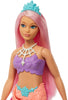 Barbie Dreamtopia Mermaid Doll with Curvy Body, Pink Hair, Pink Ombre Tail & Tiara Accessory